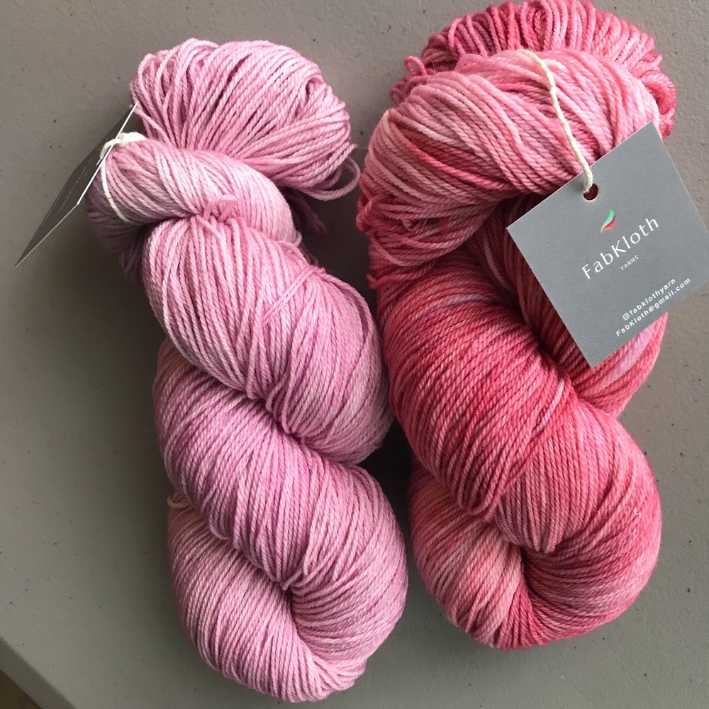 Hand Dyed-Pastel Red & Pink Tones